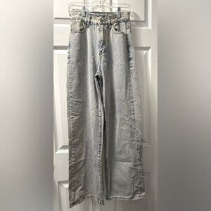 SHEIN Light Blue Wash Wide-Leg Jeans - Size XS